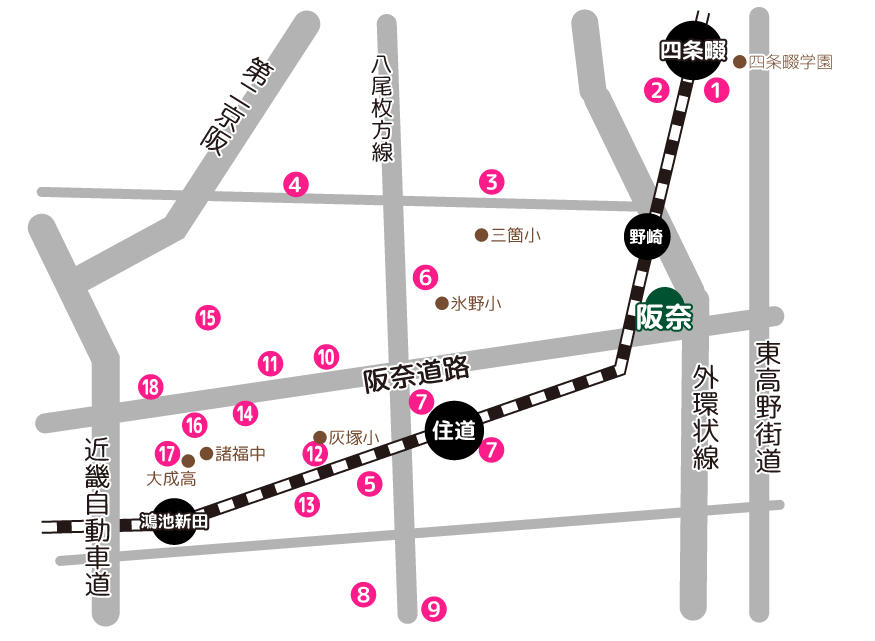 大東市 送迎場所